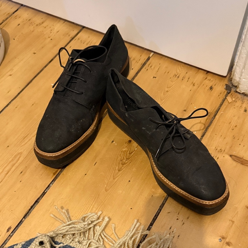 Vince Suede Leather Oxfords